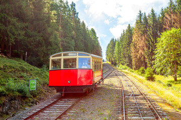 Oberweißer Bergbahn Schwarzatalbahn, Cursdorf, Thüringen, Deutschland 