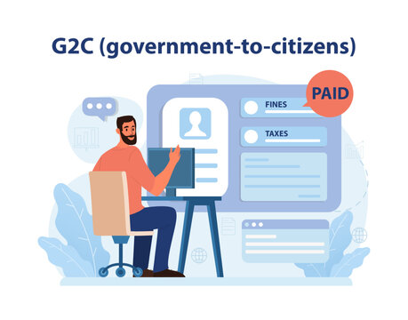 E-store and e-commerce business model. G2C, government to citizens