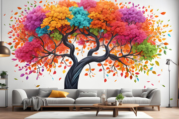 design scene with tree
