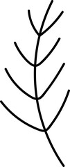 Abstract Lined Branch