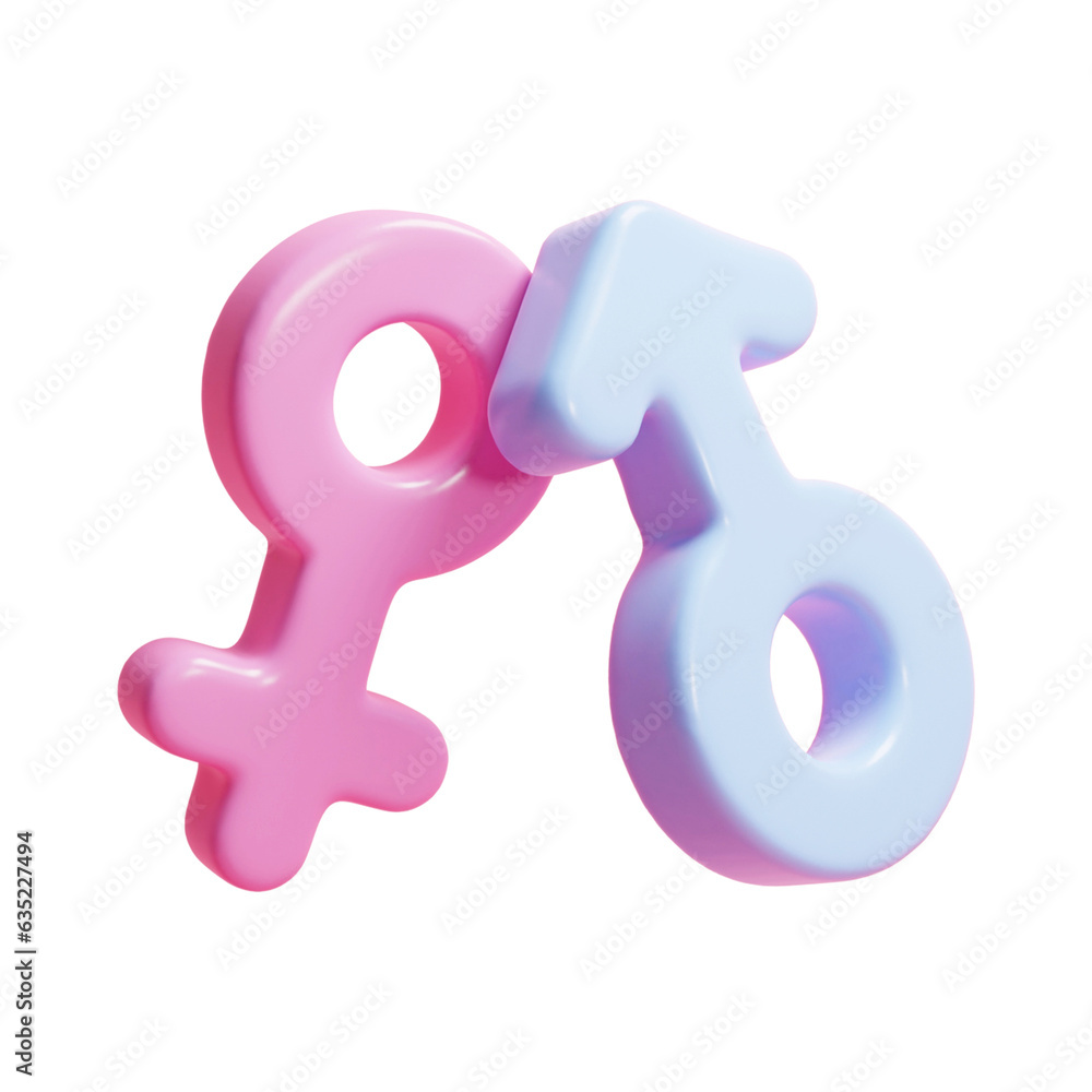 Wall mural 3d gender symbol icon illustration or 3d man icon illustration