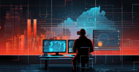 Cybercriminals striving to infiltrate a secured digital stronghold.