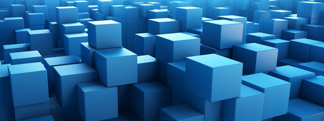 abstract blue Cubes background