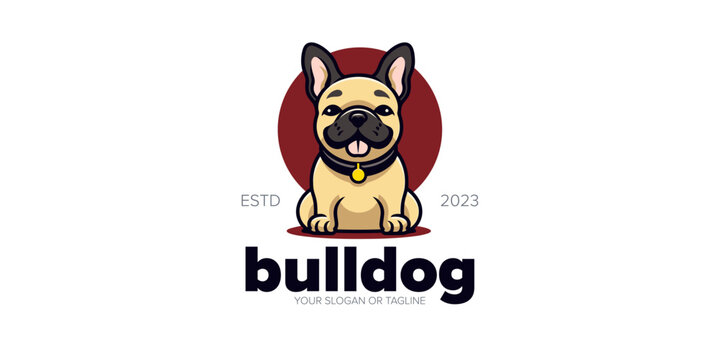 Happy Cute French Bulldog Dog Logo: Unleash Pet Shop Magic with Vector Designs for Pet Clinic & Brands