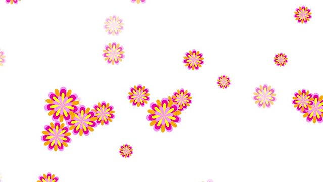 flowers loop background Spring colorful