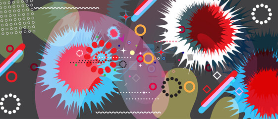 Abstract background with multicolored geometric elements. Vector illustration for your design