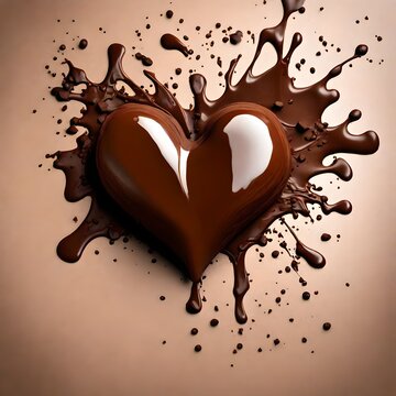 heart shaped chocolate, gerado por IA