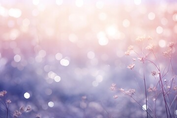 Obraz premium Out of focus blurred winter season abstract nature background with lots of bokeh. ai generative.