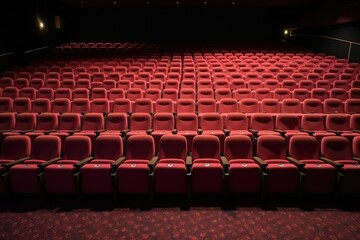 Rows of empty seats in a cinema or theatre