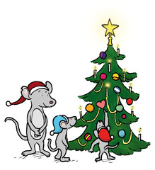 Mice and Christmas Tree
