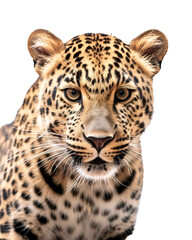 Isolated portrait of a leopard