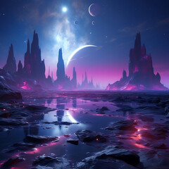 magnifique décors de science fiction post apocalyptique 