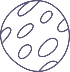 Obraz premium Lined Planet Icon