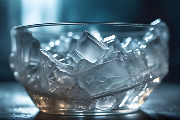 a-brilliant-glass-made-of-ice. generative ai