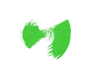 Green watercolor brush concept for art painting