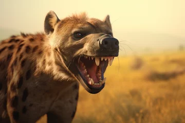  Spotted hyena in the savanna © artem