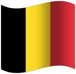 Fototapeta premium Belgium flag waving 3D icon