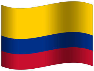Colombia flag waving 3D icon