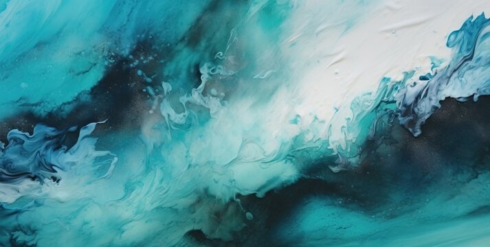 Abstract blue smoke on black background. Fantasy fractal texture.