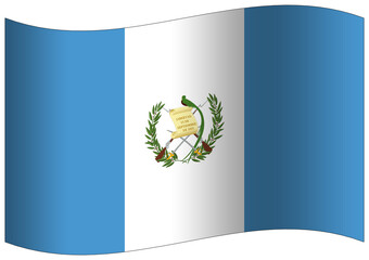 Guatemala flag waving 3D icon