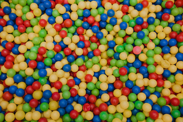 Fototapeta na wymiar colorful balls background from the ball pool