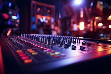 audio mixing console