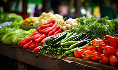 fresh vegetables on the market