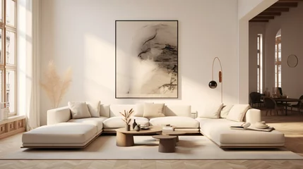Selbstklebende Fototapete Stockholm modern & minimalistic luxury living room