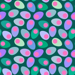 Easter eggs seamless pattern for wrapping paper and fabrics and kids clothes print and kitchen textiles
