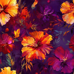 Fototapeta na wymiar Beautiful floral seamless pattern