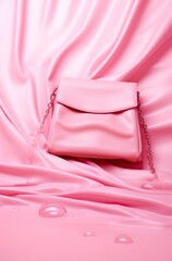 pink purse with pink background