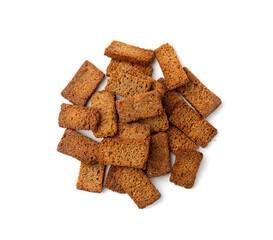 Rye Croutons, Brown Bread Rusks, Crispy Bread Cubes, Dry Rye Crouoton Crumbs, Brown Roasted Rusks