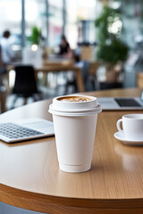Enjoy a coffee before work. AI generative.