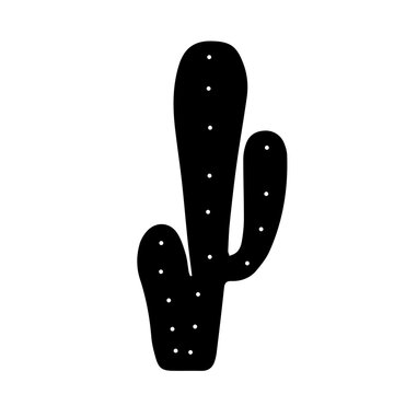 recommend clip art: Black outline hand drawing vector illustration of a decorative cactus Prickly pear plant isolated on a white background