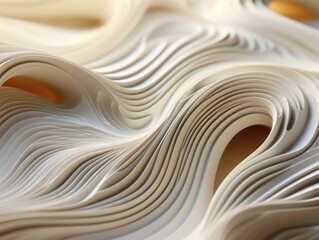 Illustration of a detailed paper sculpture up close. Generative AI