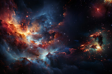 Naklejka premium Eine urknalartige Supernova in einer weit entfernten Galaxis 