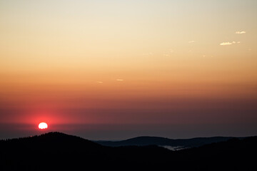 sunrise over the mountains