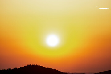 sunrise in the mountains