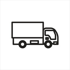 truck vector icon line template