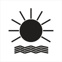 sunset vector icon line template