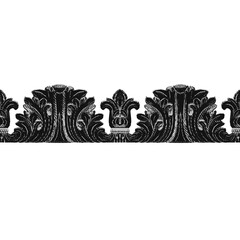 Baroque engrave ornaments. Ornate swirling floral motif