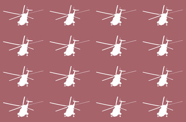 Fototapeta premium Seamless military helicopters