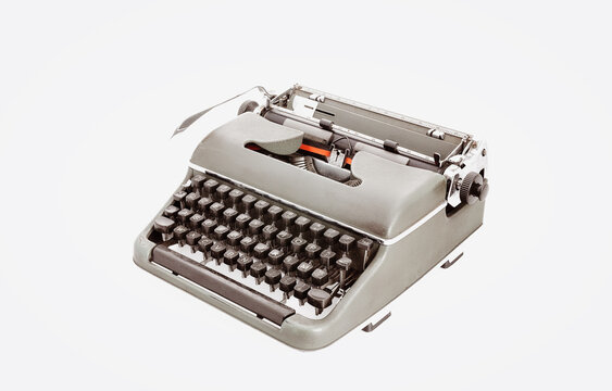 ld-style typewriter, three-quarters top angle
