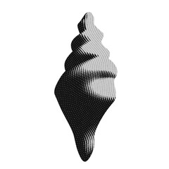 Sea shells. Art detailed illustration. Vintage engraving. Isolated on transparent background.