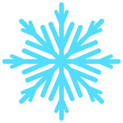 Blue snowflake icon. Frost symbol. Vector illustration isolated on white background.