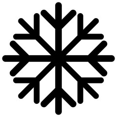 Snowflake silhouette icon. Frost symbol.