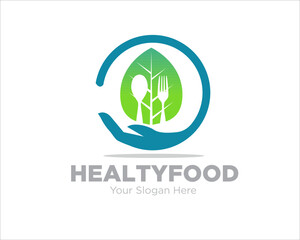 eco healthy food logo designs for nutrition life