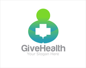give health care to people medical service logo