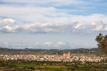Blick auf Porreres, Mallorca