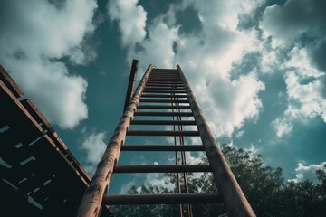 a ladder extending towards the sky. Generative AI